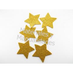 Adornos apliques en foamy estrellas de 7cm x12 pz 2